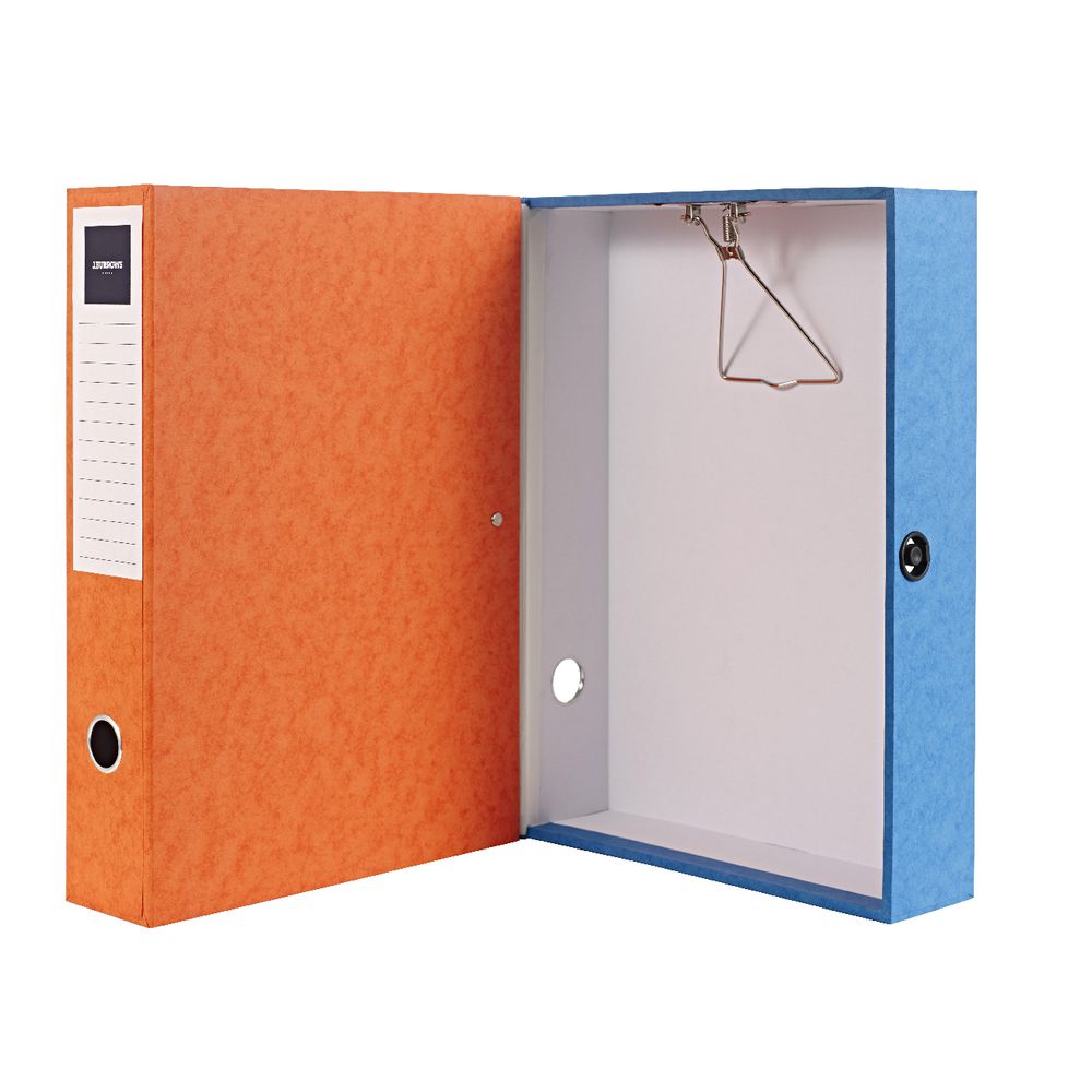 J.Burrows Foolscap Pressboard Box File Orange