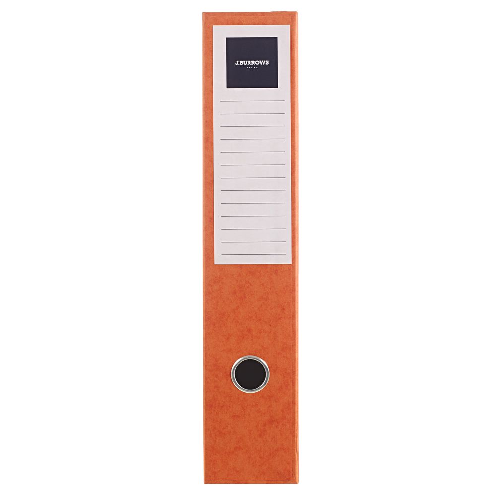 J.Burrows Foolscap Pressboard Box File Orange