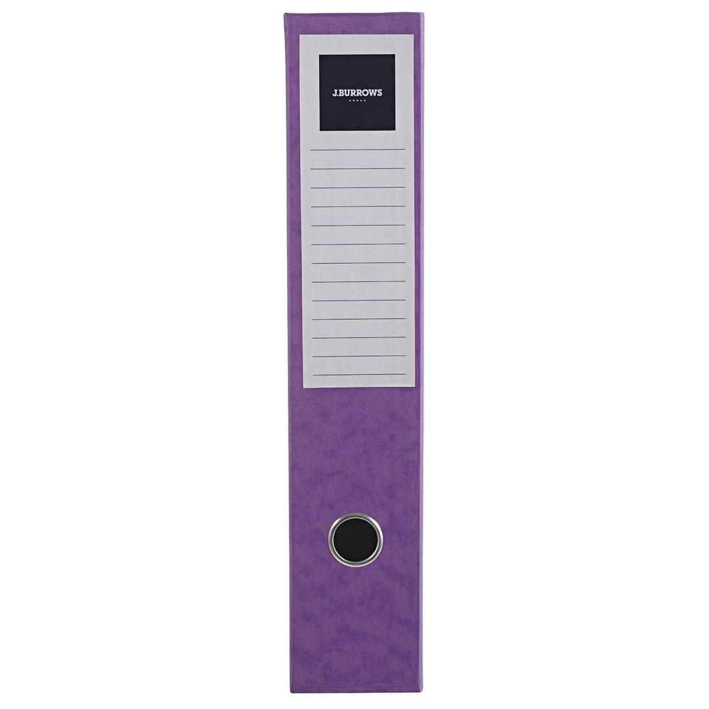 J.Burrows Foolscap Pressboard Box File Purple