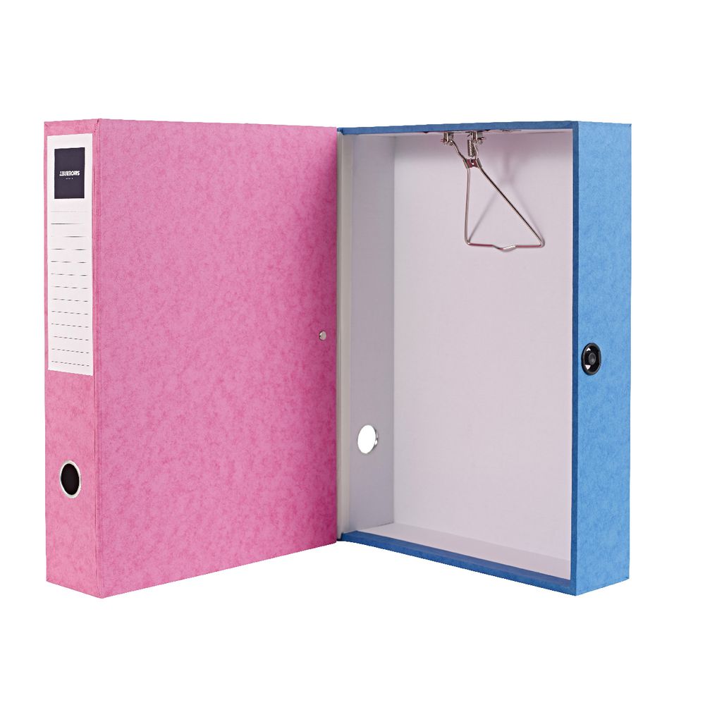J.Burrows Foolscap Pressboard Box File Pink