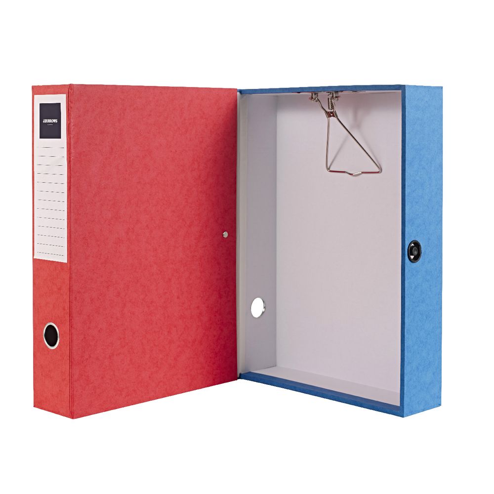 J.Burrows Foolscap Pressboard Box File Red