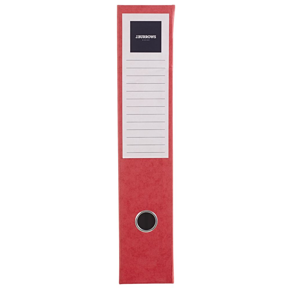 J.Burrows Foolscap Pressboard Box File Red