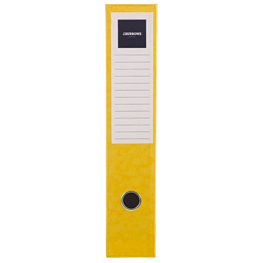 J.Burrows Foolscap Pressboard Box File Yellow