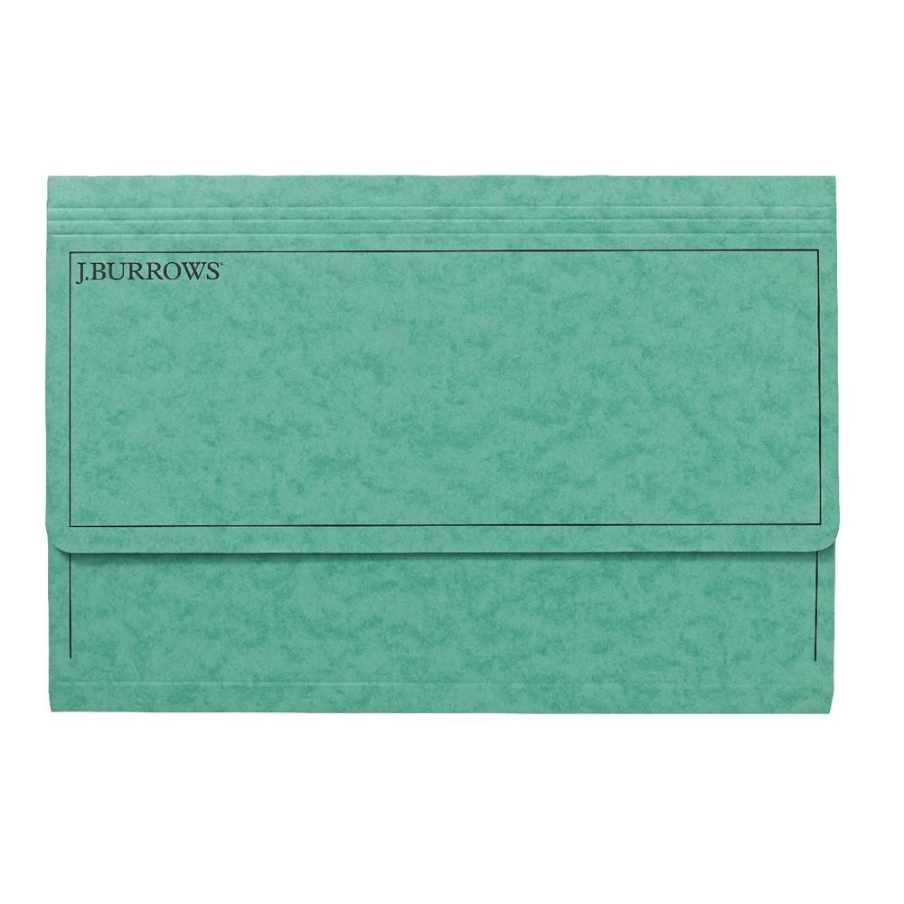 J.Burrows Foolscap Document Wallet Green