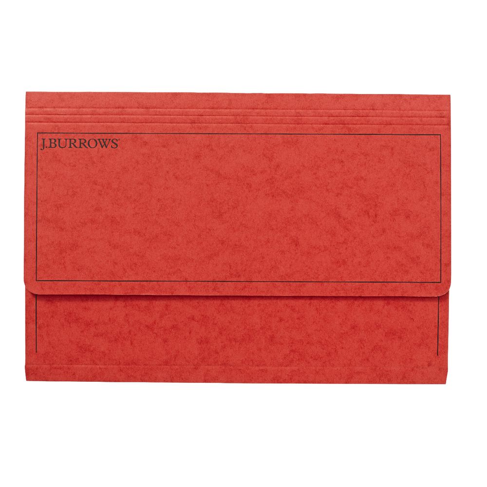J.Burrows Foolscap Document Wallet Red