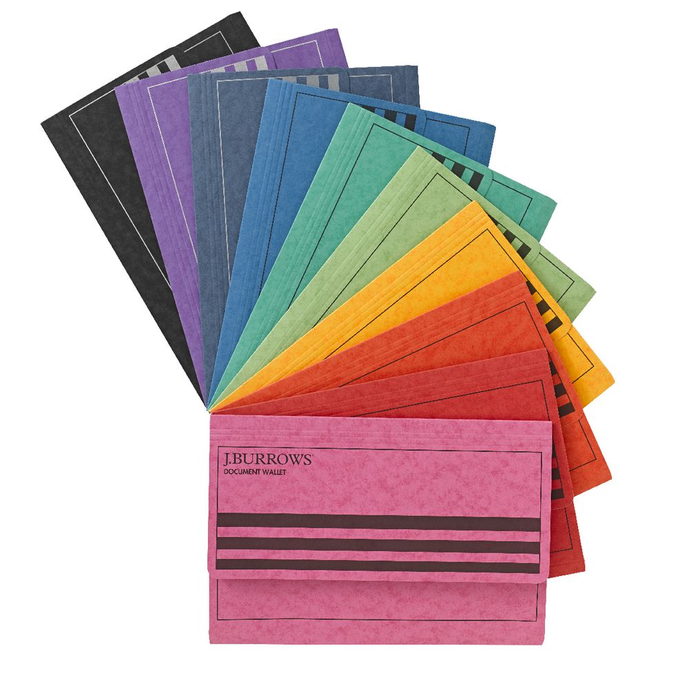 J.Burrows Foolscap Document Wallet Green