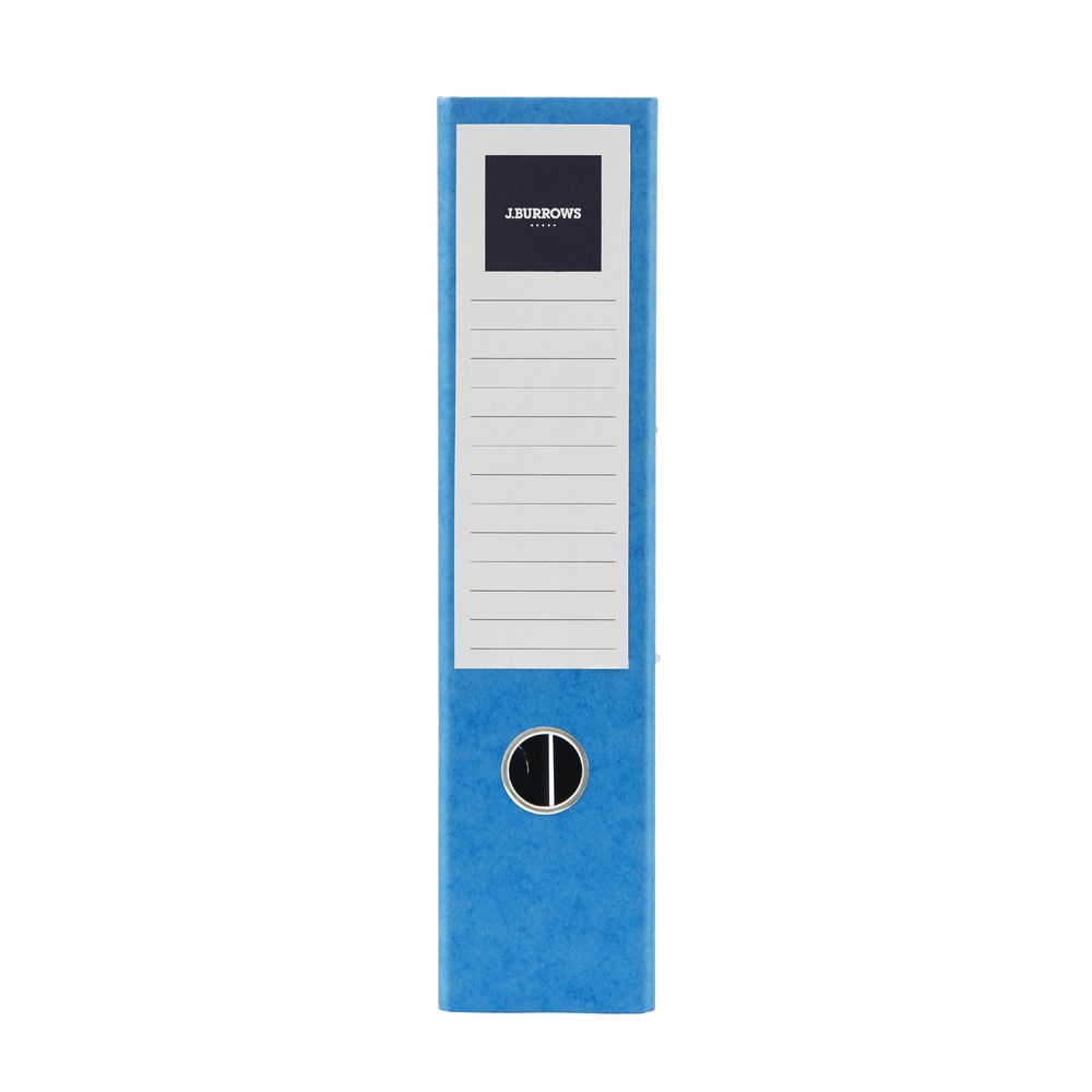 J.Burrows Pressboard Lever Arch File A4 2 Ring Blue