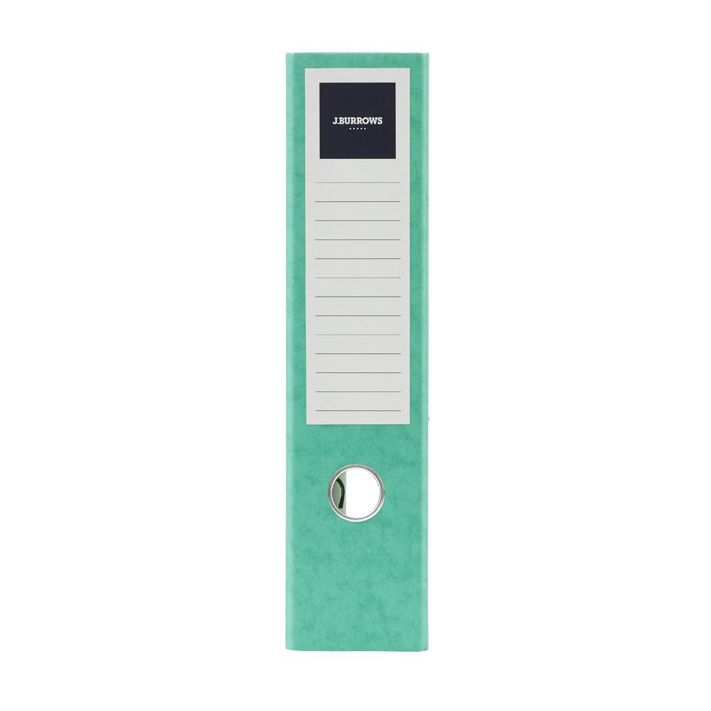 J.Burrows Pressboard Lever Arch File A4 2 Ring Green