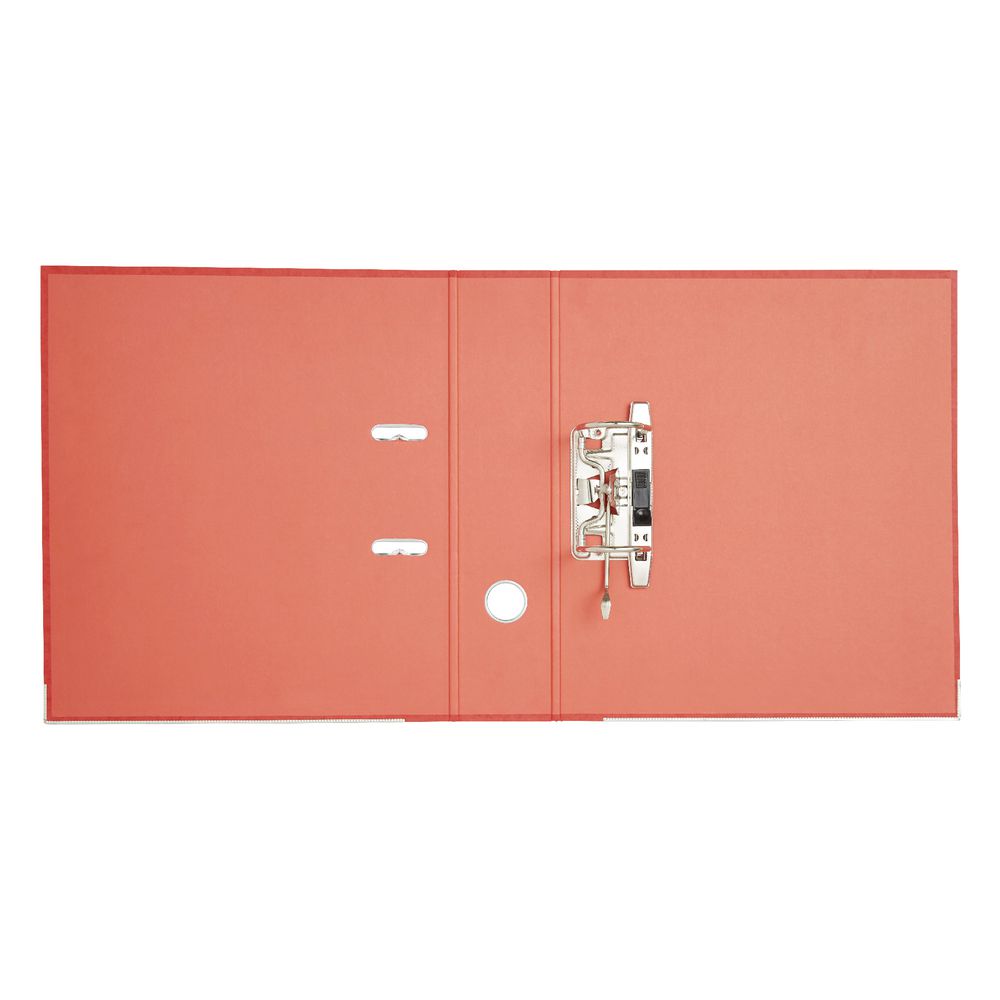 J.Burrows Pressboard Lever Arch File A4 2 Ring Red