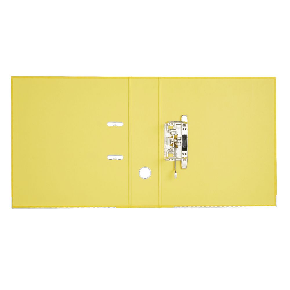 J.Burrows Pressboard Lever Arch File A4 2 Ring Yellow