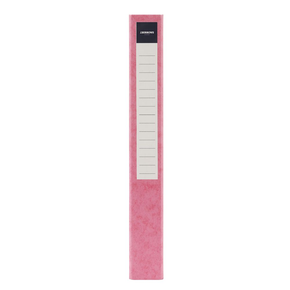 J.Burrows Pressboard Binder A4 2-D Ring 25mm Pink