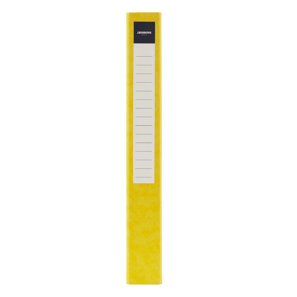 J.Burrows Pressboard Binder A4 2-D Ring 25mm Yellow