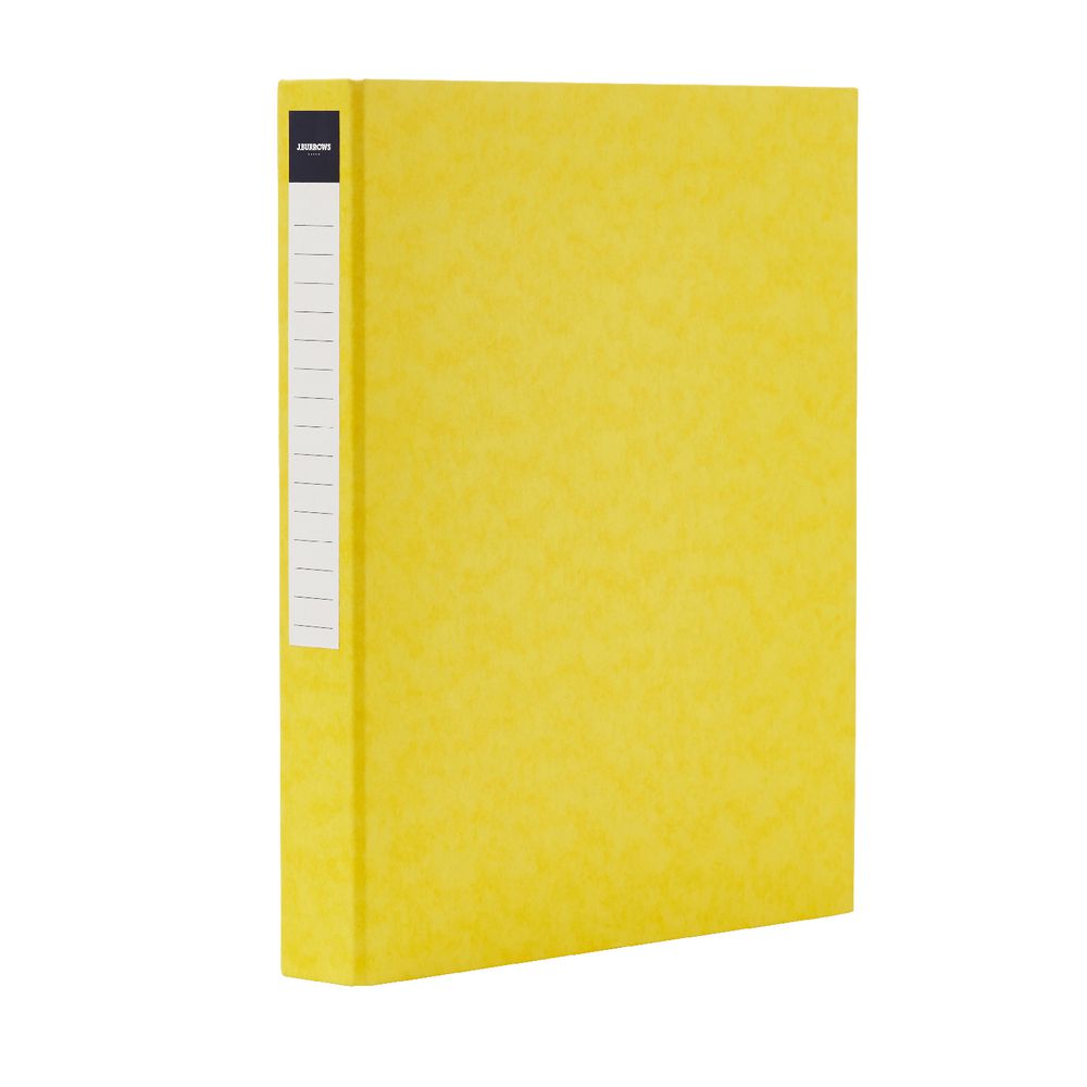 J.Burrows Pressboard Binder A4 2-D Ring 25mm Yellow