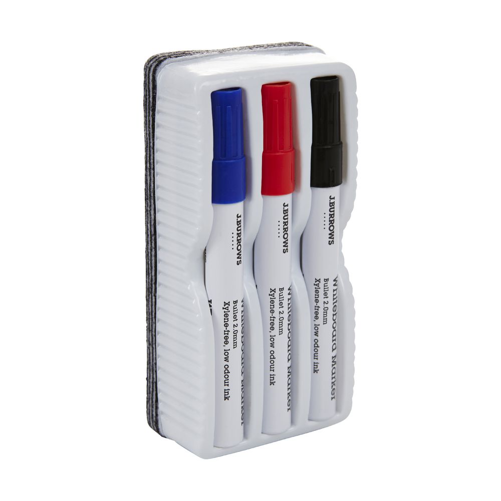 J.Burrows Peelable Eraser with 3 Markers