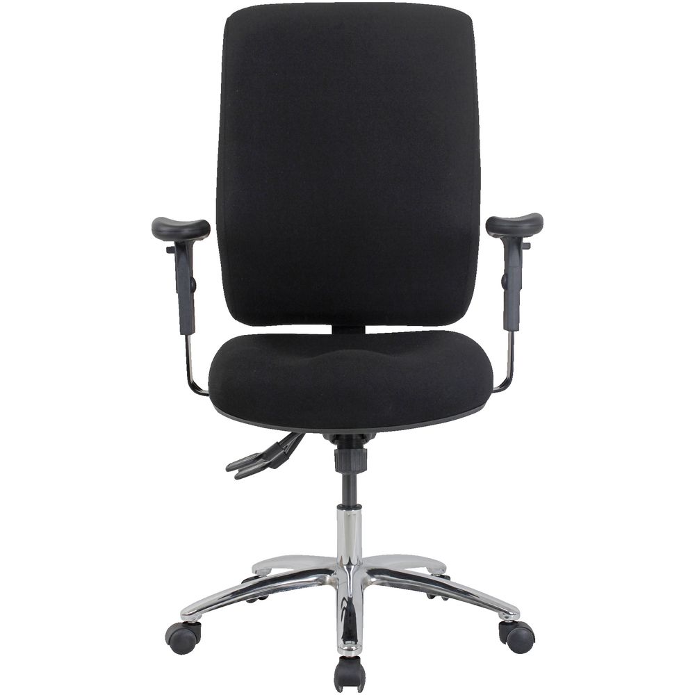 Professional Ergonomic Extra-Heavy-Duty Fabric Chair Black