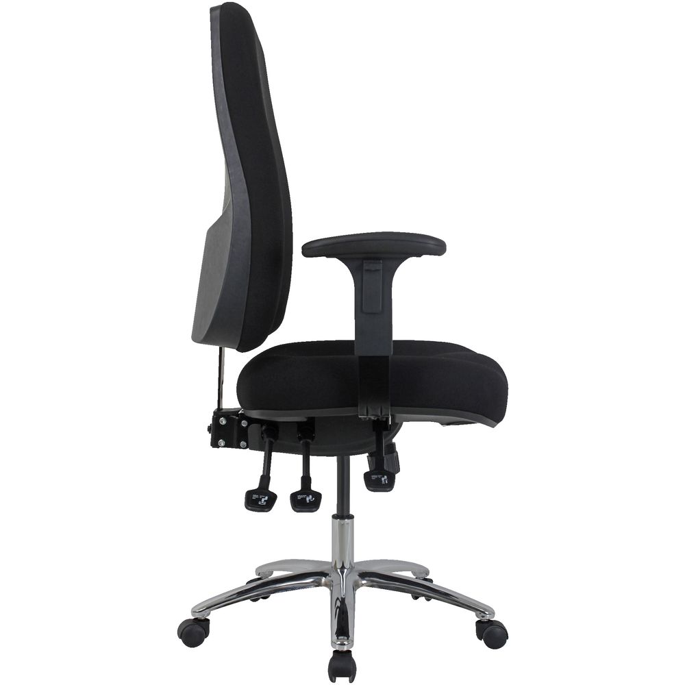 Professional Ergonomic Extra-Heavy-Duty Fabric Chair Black