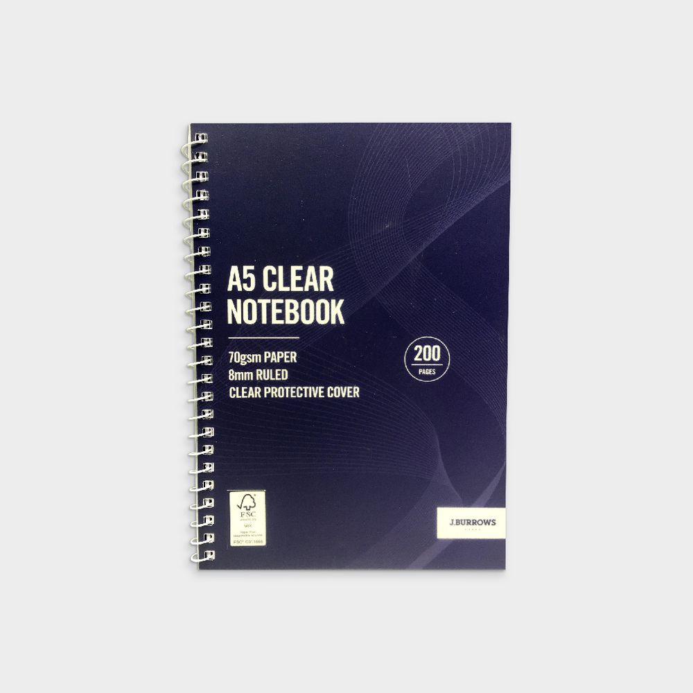 J.Burrows A5 PP Cover Notebook 200 Page