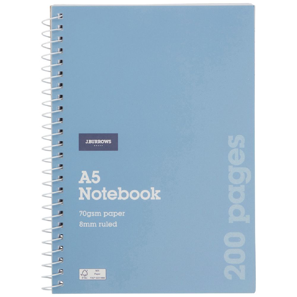 J.Burrows A5 PP Cover Notebook 200 Page