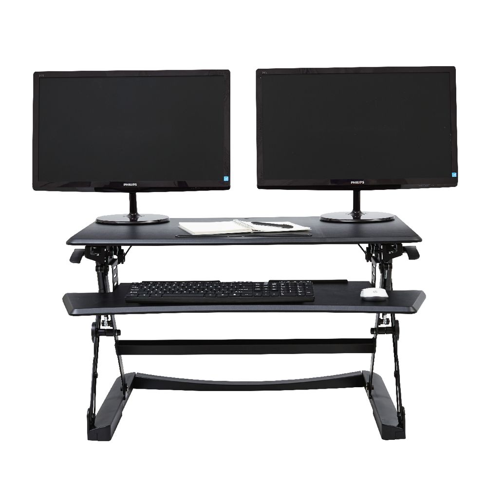 Professional Sit Stand Desk 1190mm Black