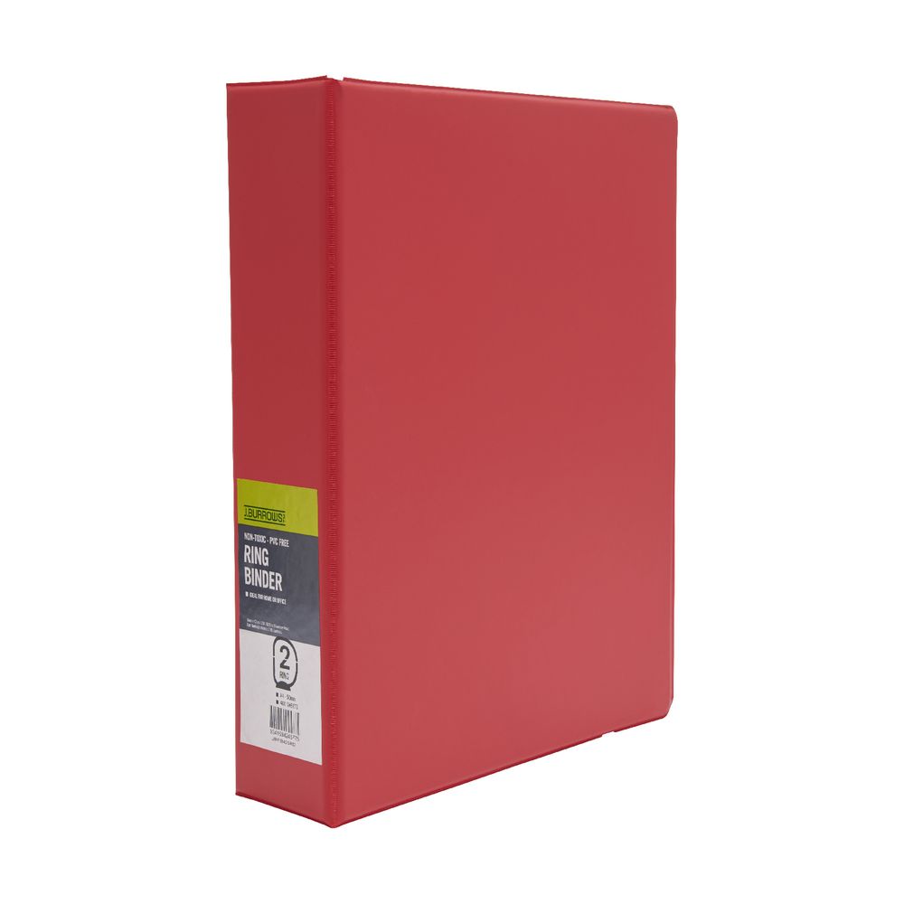 J.Burrows Binder A4 2 D-Ring 50mm Red