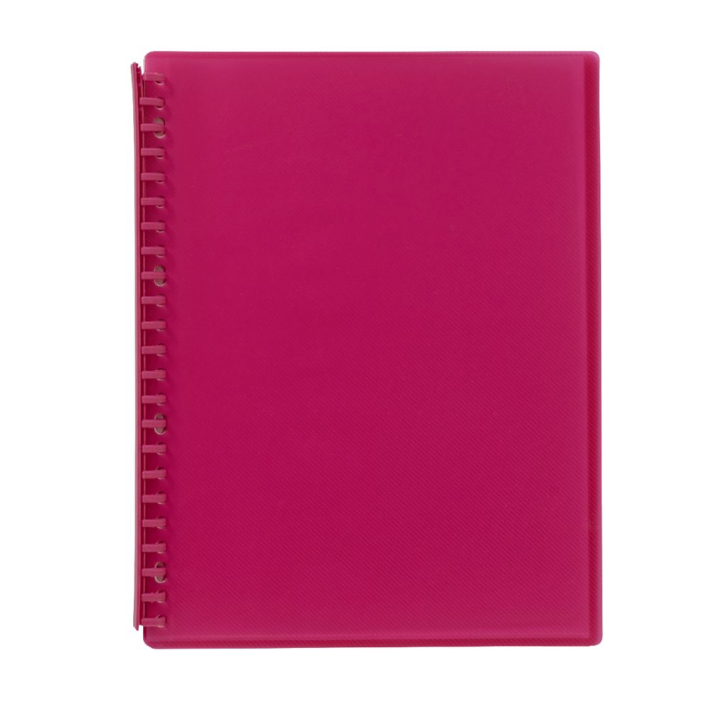 J.Burrows Display Book A4 20 Pocket Refillable Pink