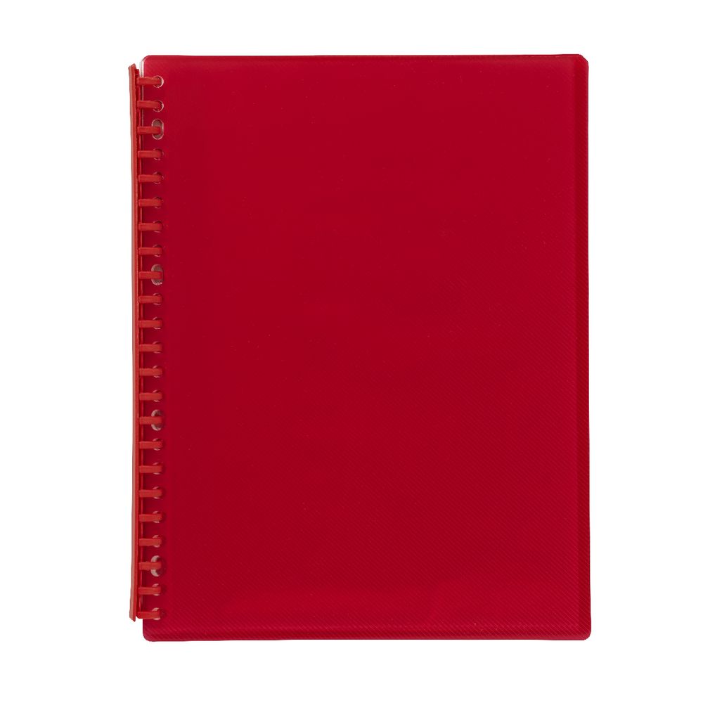 J.Burrows Display Book A4 20 Pocket Refillable Red