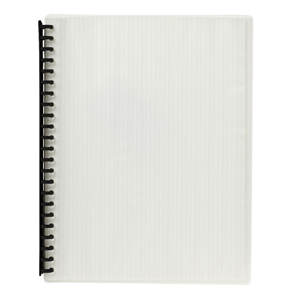 J.Burrows Display Book A4 20 Pocket Refillable Embossed Clear