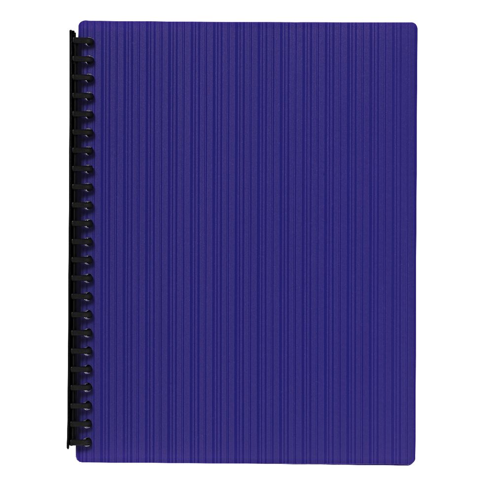 J.Burrows Display Book A4 20 Pocket Refillable Emboss Purple