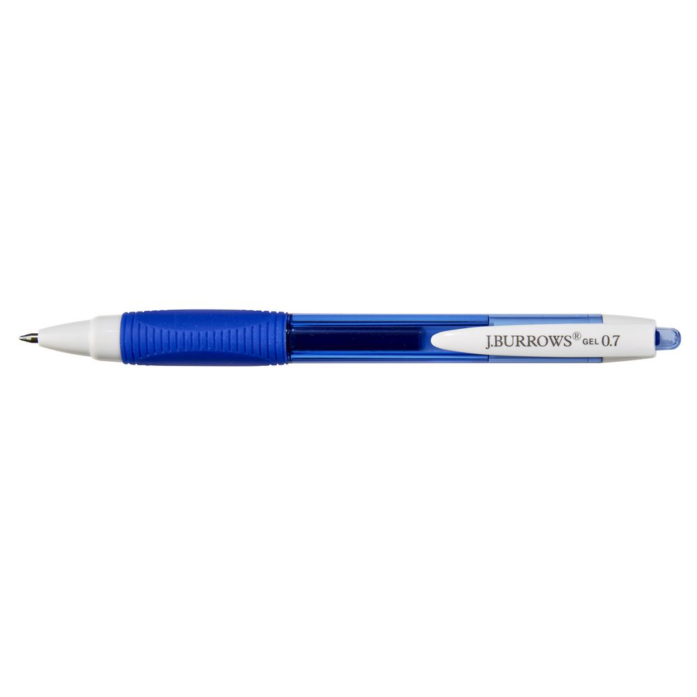 J.Burrows Retractable Gel Pens Blue 3 Pack