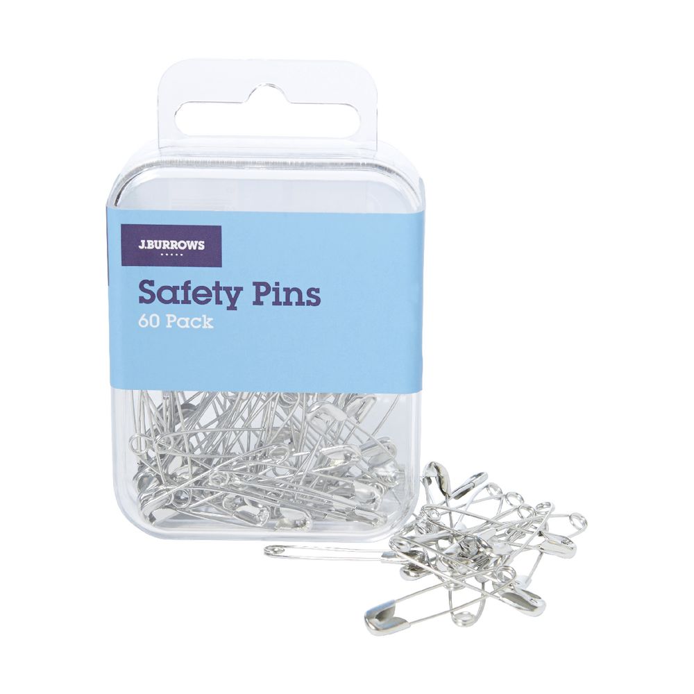 J.Burrows Safety Pins 60 Pack