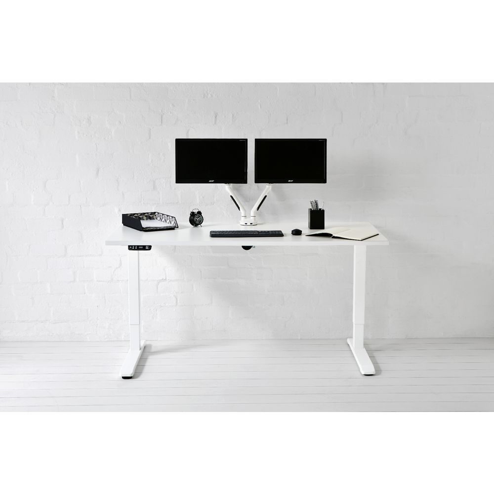 Stilford Height Adjustable Electric Desk White 1600mm