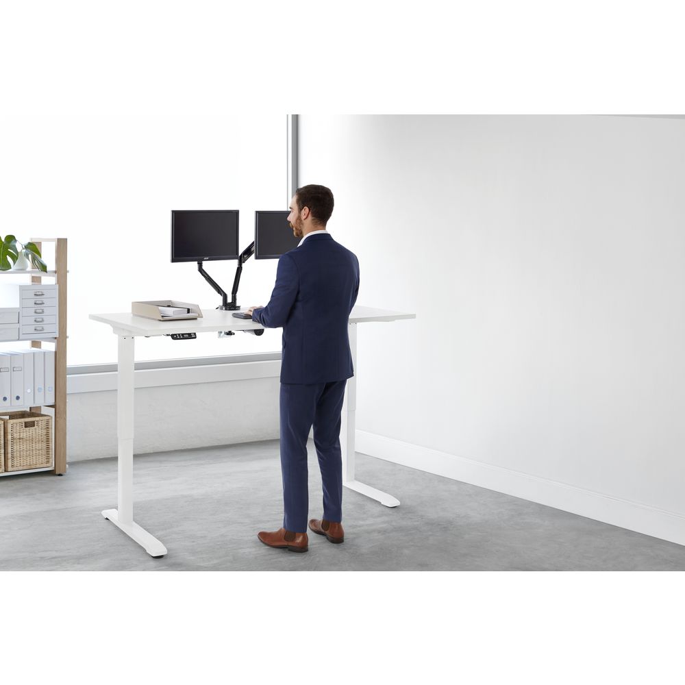 Stilford Height Adjustable Electric Desk White 1600mm