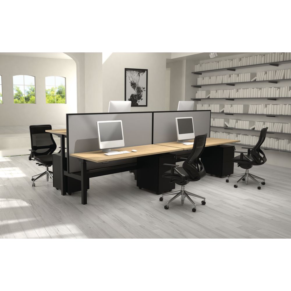 Stilford Electric Adjustable Back to Back Desk 1500mm Black