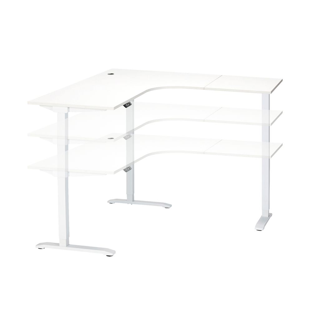 Stilford Adjustable Electric Workstation White 1800mm