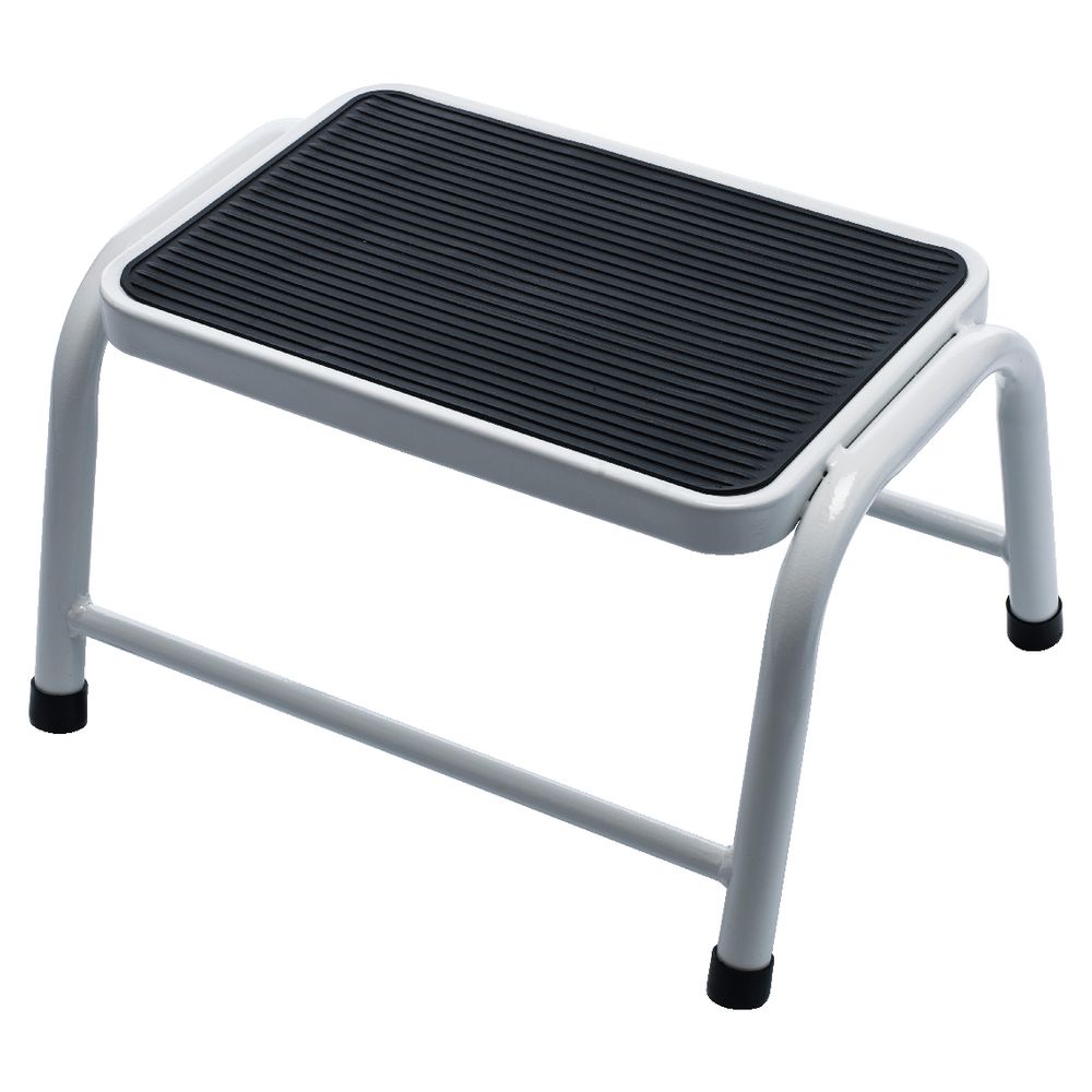 J Burrows 1 Step Metal Stool 120kg White