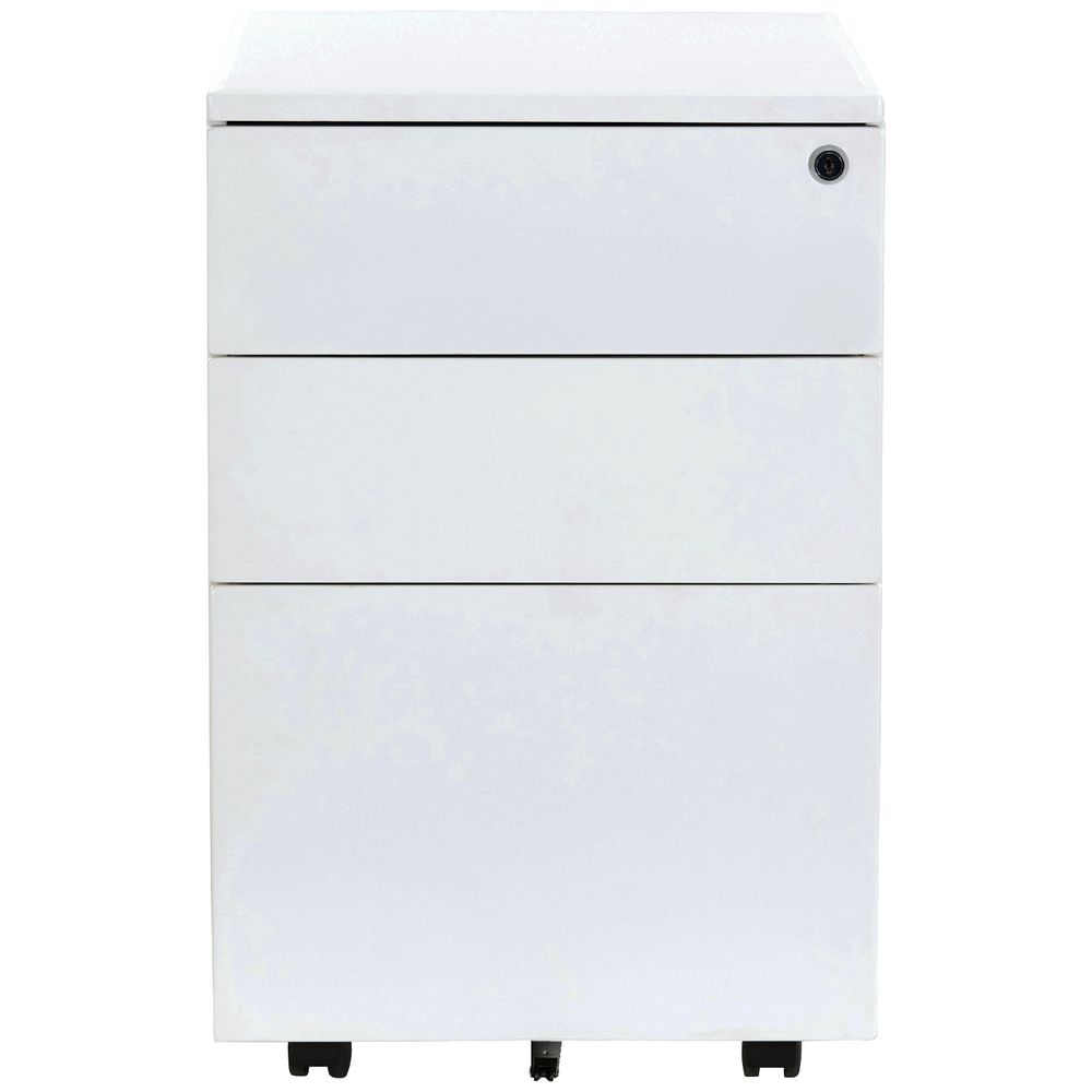 Stilford 3 Drawer Mobile Pedestal White