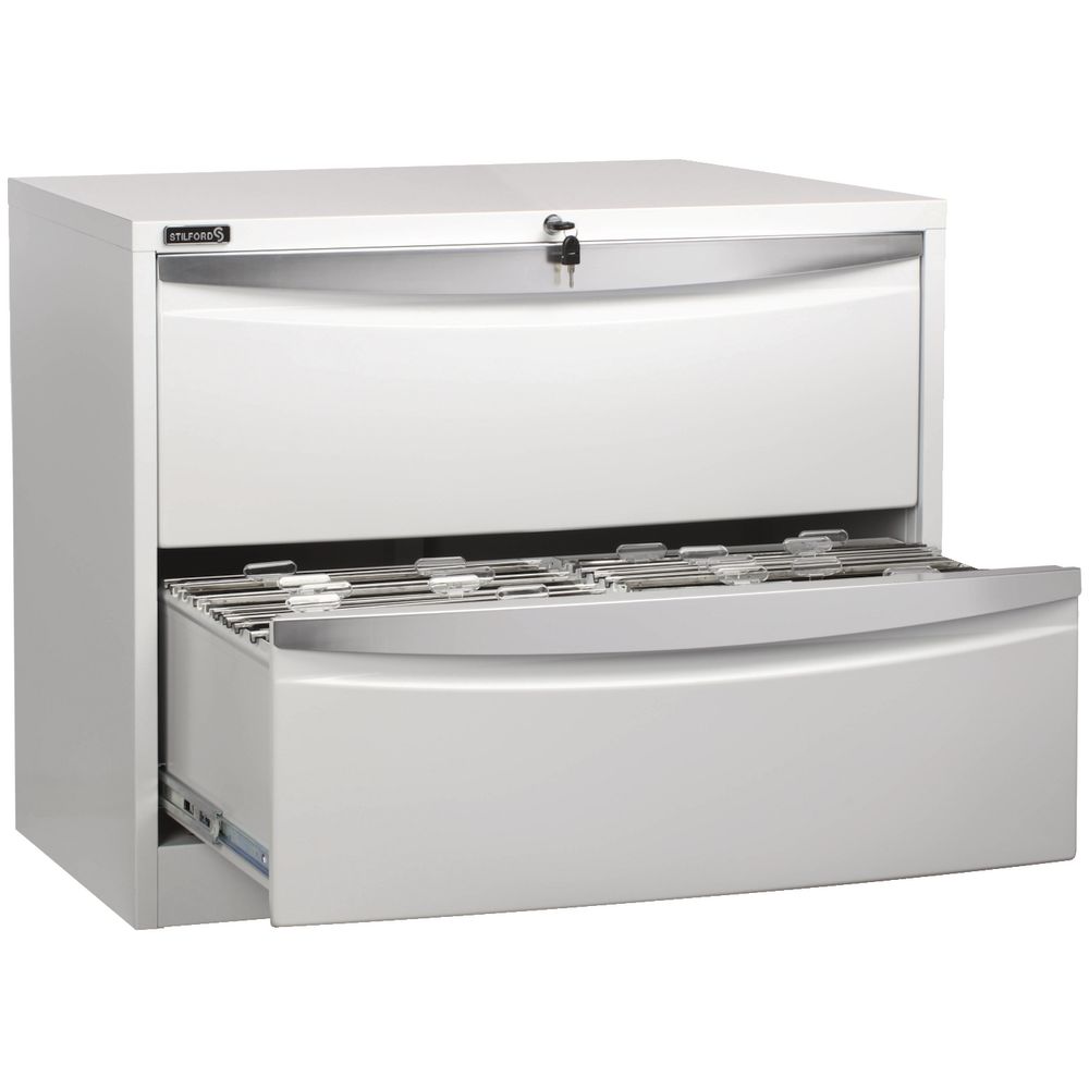 Stilford 2 Drawer Lateral Filing Cabinet White