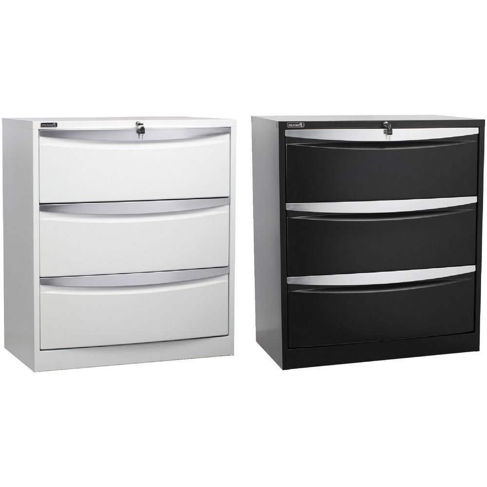 Stilford 3 Drawer Lateral Filing Cabinet White