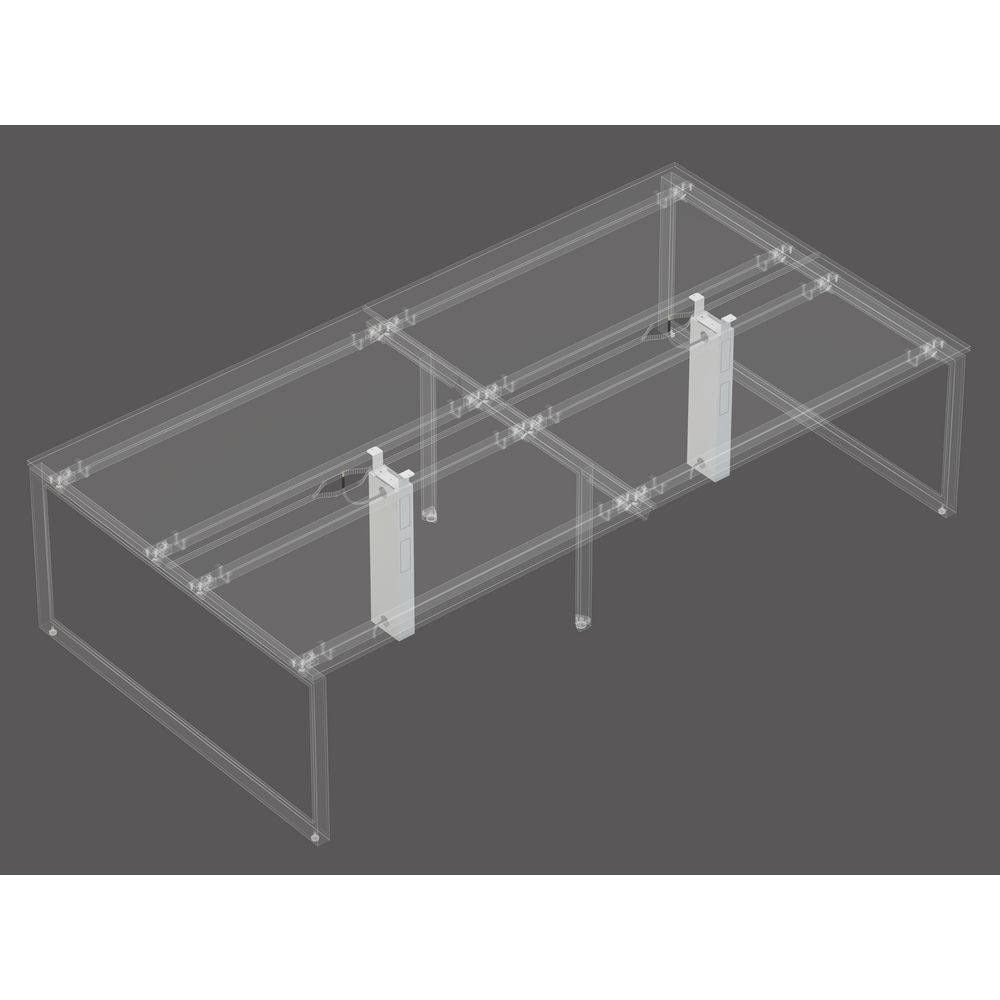 Stilford Professional Desk Vertical Cable Tray White