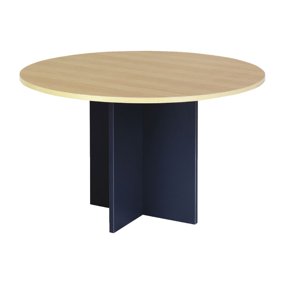 Toro 1200mm Round Meeting Table Maple Grey
