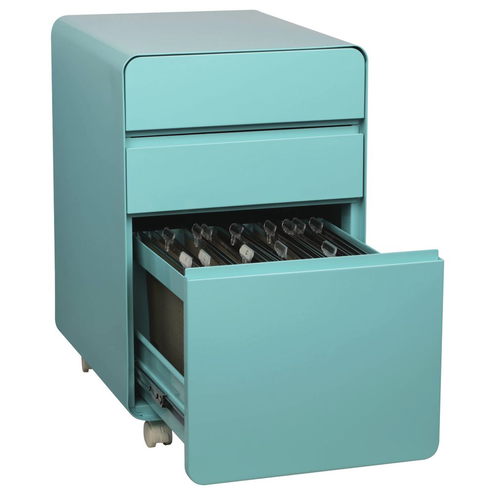 Venturo 3 Drawer Pedestal Aqua