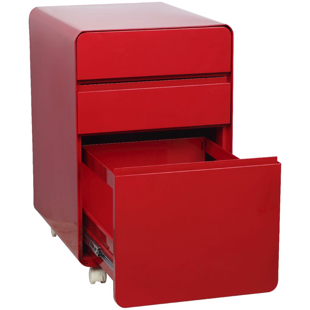 Venturo 3 Drawer Pedestal Red