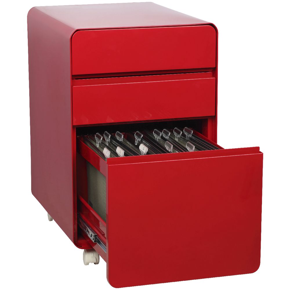 Venturo 3 Drawer Pedestal Red