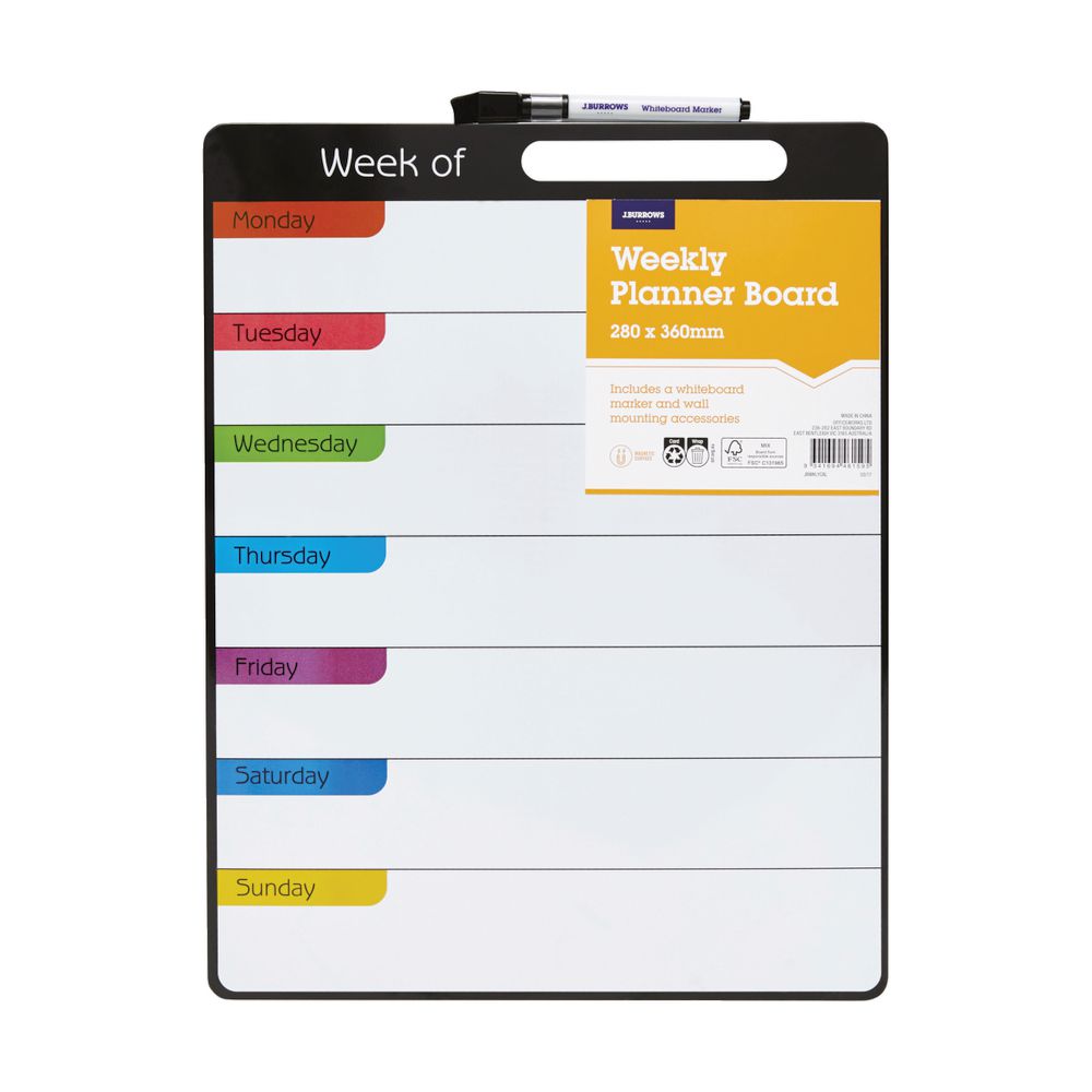 J.Burrows Weekly Planner Board 280 x 360mm