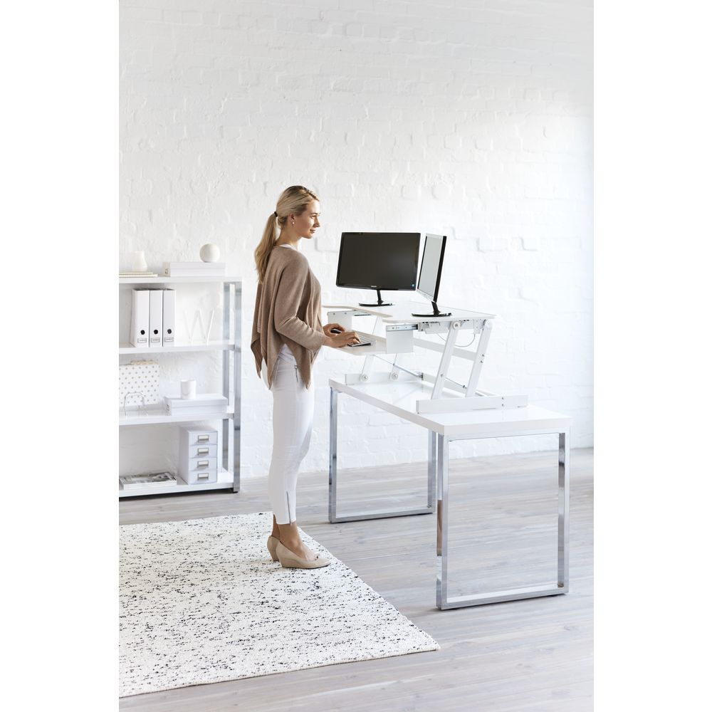 Wynston Sit Stand Desk Large White