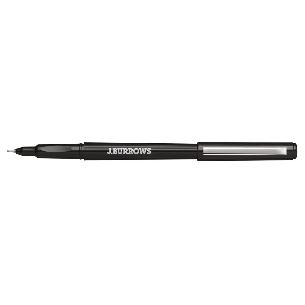 J.Burrows Fineliners Black 4 Pack