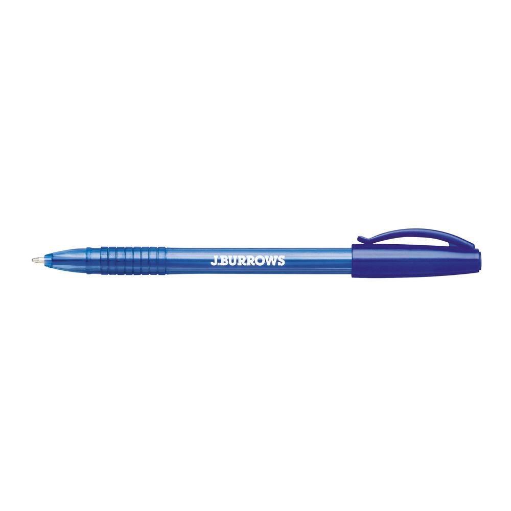 J.Burrows Ballpoint Pens Blue 12 Pack
