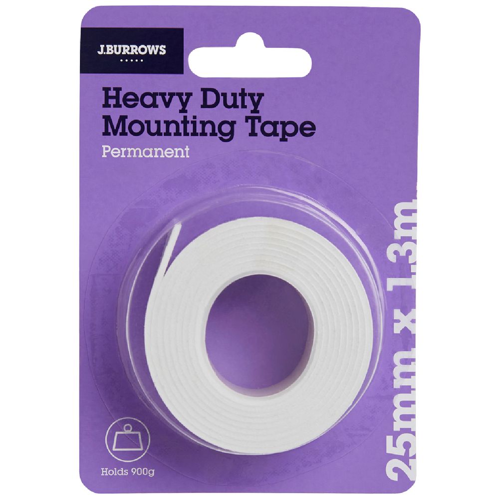 J.Burrows Permanent Foam Mounting Tape 25mm x 1.3m