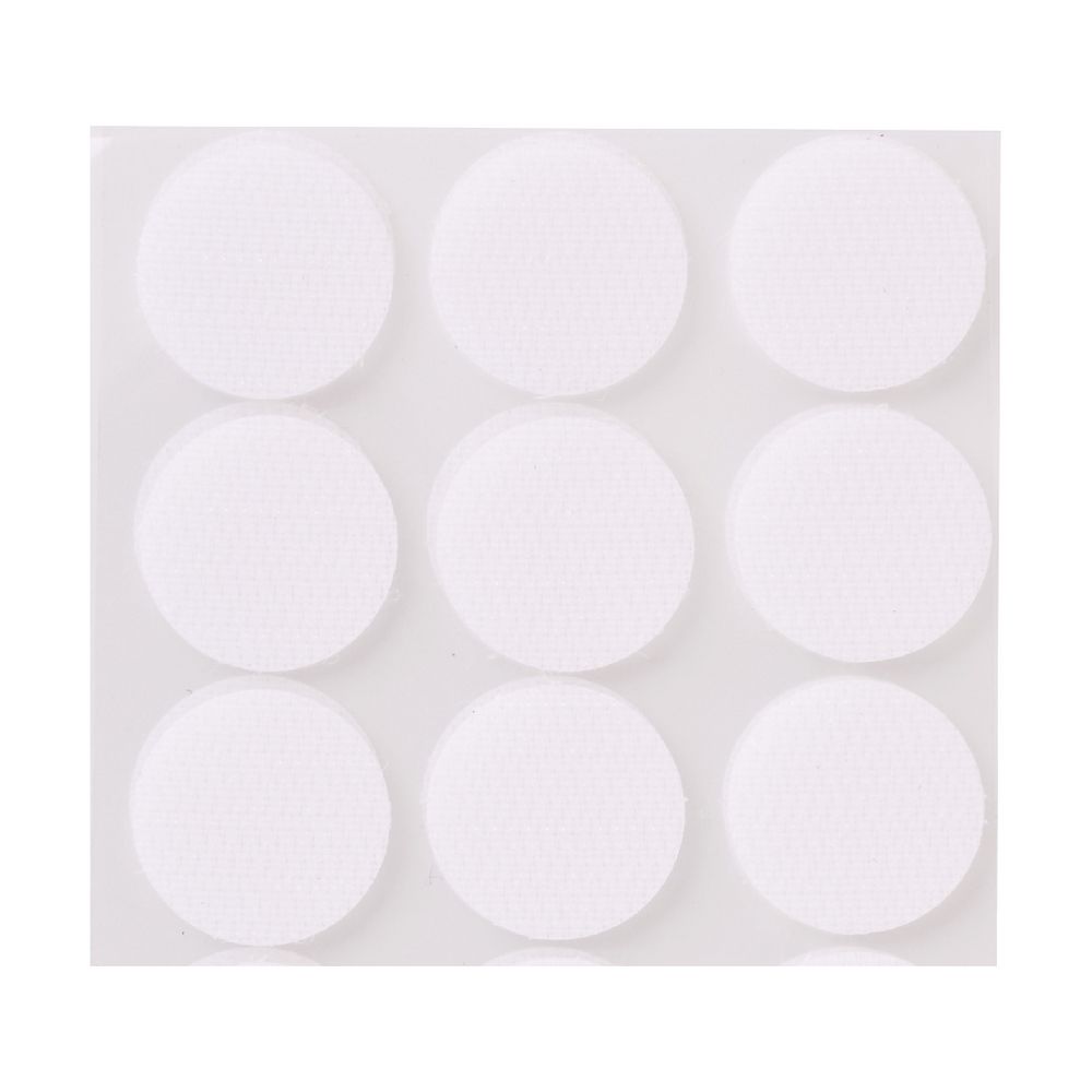 J.Burrows Hook and Loop Dots 22mm White 62 Pack