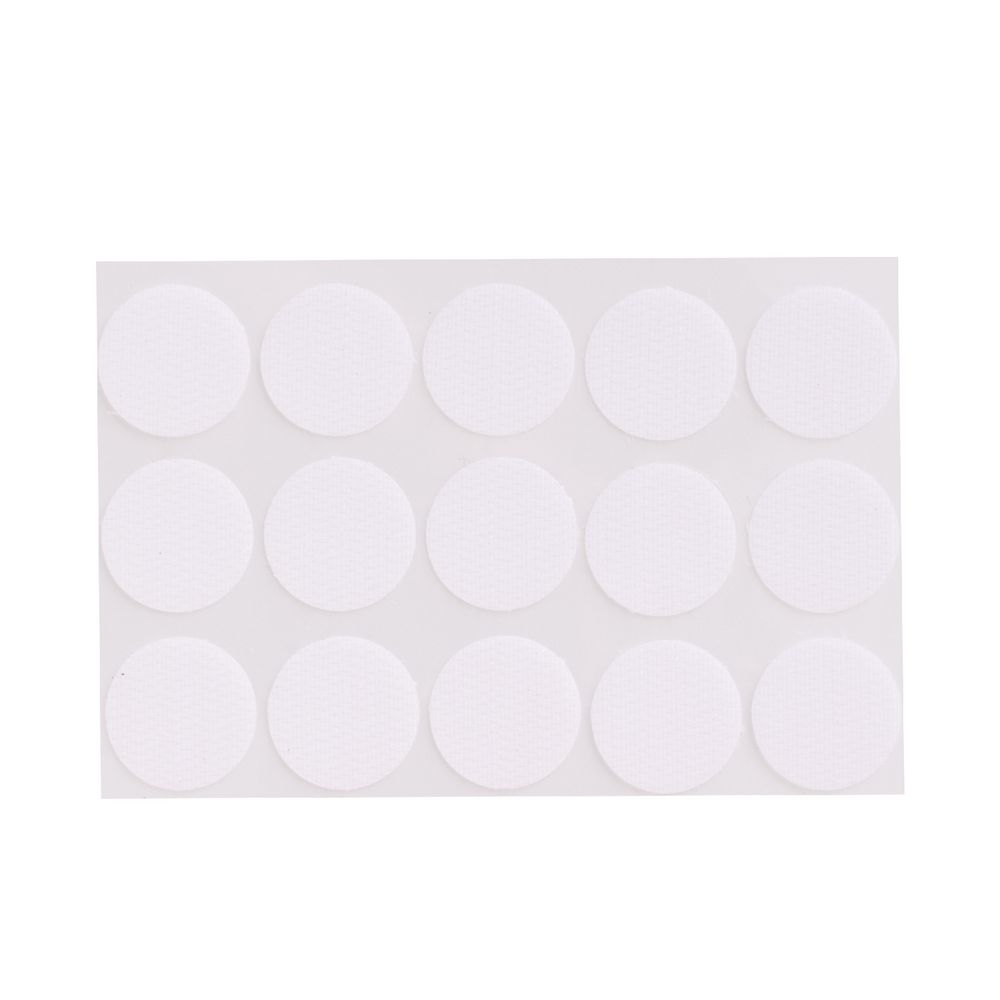 J.Burrows Hook and Loop Dots 22mm White 62 Pack